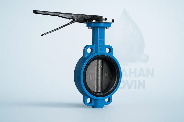 شیر پروانهای میراب با دسته فلزی، کنترل آسان و دقیق جریان آب