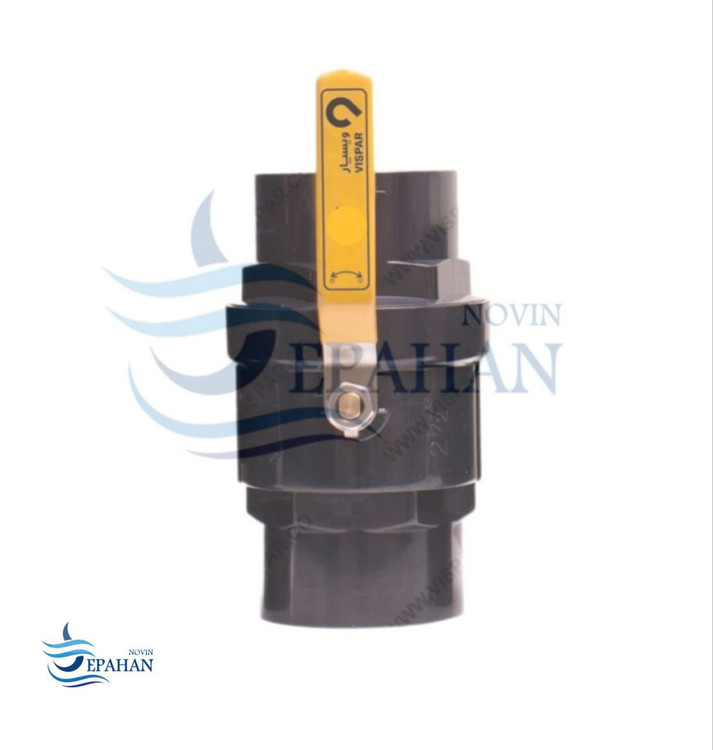 شیر توپی دو ضرب دسته فلزی بدون آبکاری