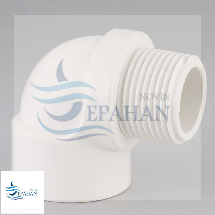 زانو چپقی رزوهای UPVC