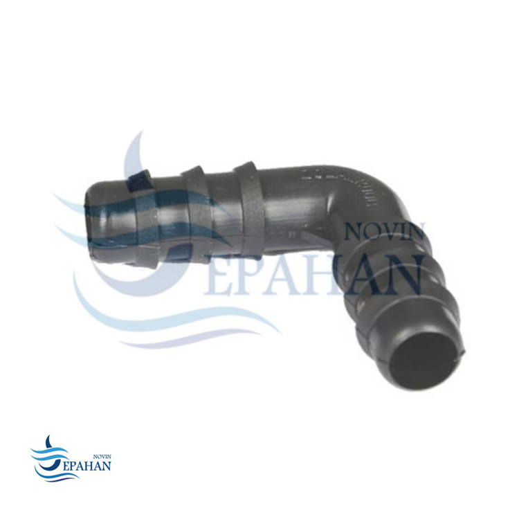 زانو ۱۶ پلیاتیلن سپاهان نوین با کیفیت بالا برای اتصال و تغییر مسیر لولههای آبیاری